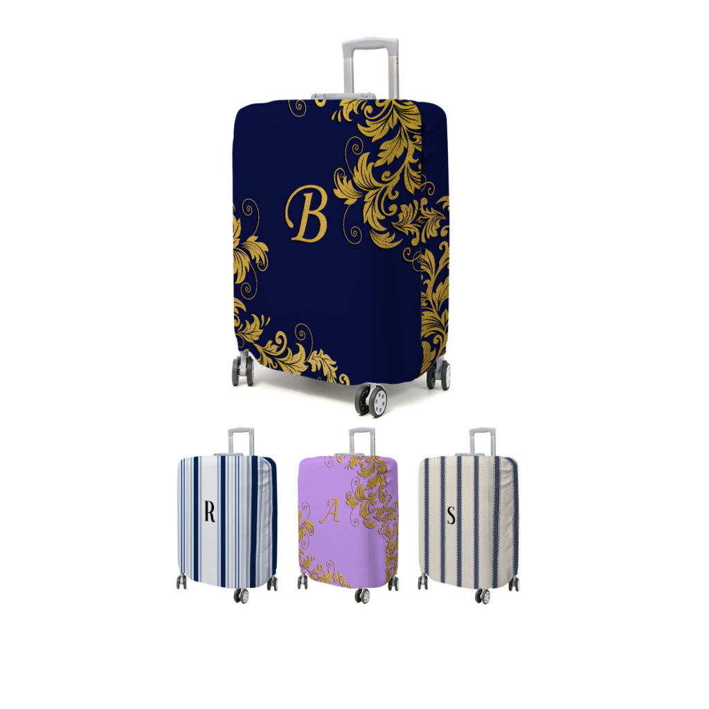 Capa de Mala Decorativa Personalizada Com Sua Letra Inicial 35x55cm