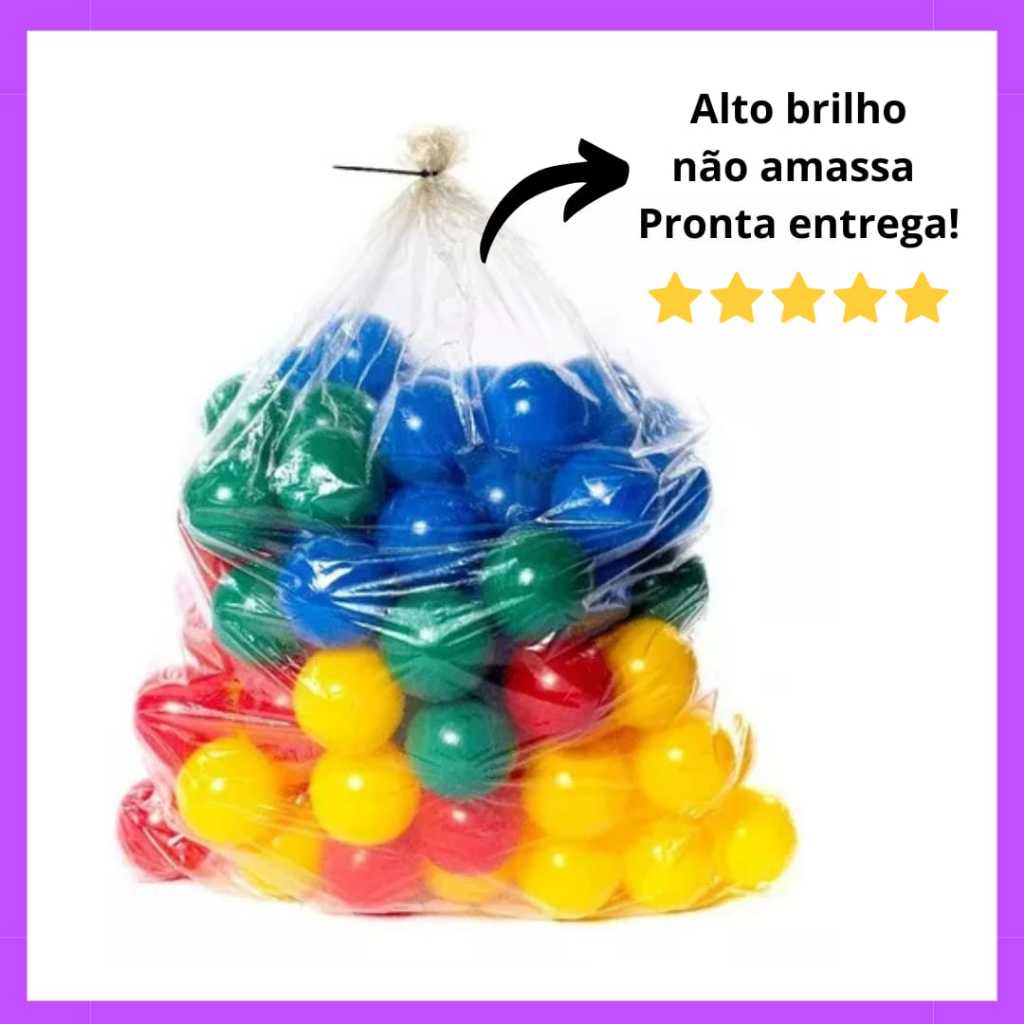 Bolinhas para Piscina até 100 Unidades Coloridas 76mm alta Qualidade Não Amassa Envio rápido