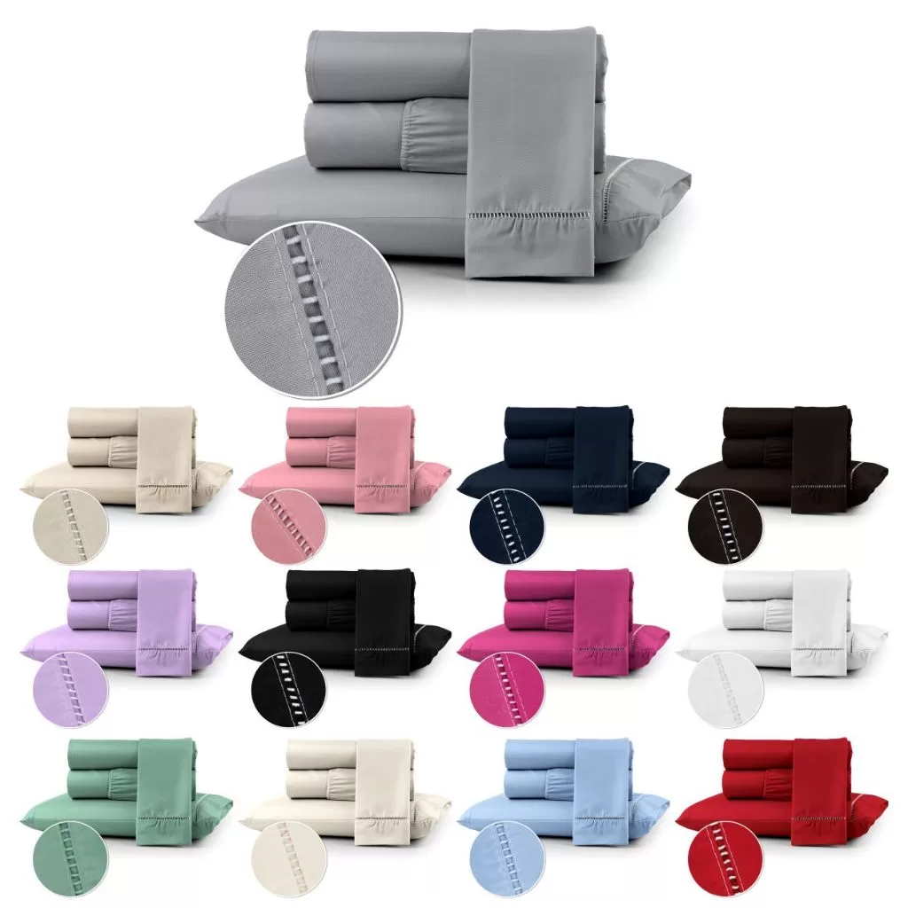 Kit Jogo de Lençol Berço Solteiro Casal Queen King 400 fios 02 e 03 Peças