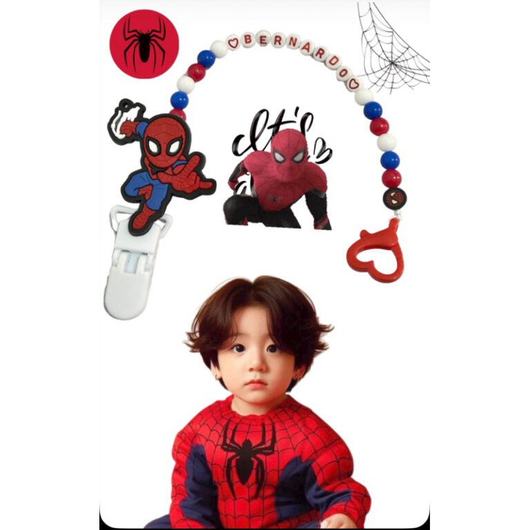 Prendedor de Chupeta  Super Heroi personalizado co
