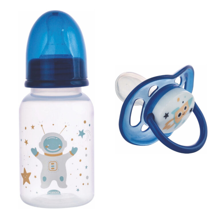 Kit Mamadeira 150ml e Chupeta Infantil Baby Antic