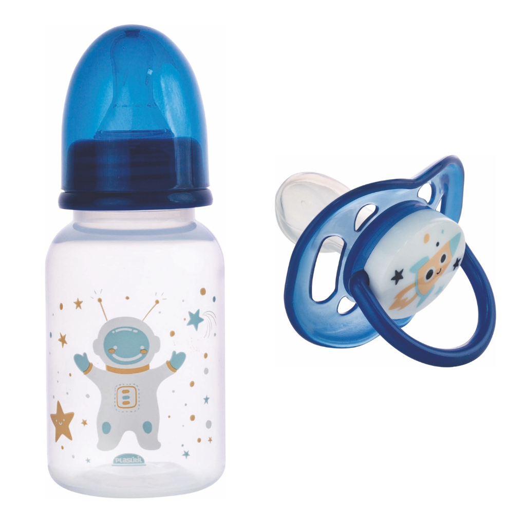 Kit Mamadeira 150ml e Chupeta Infantil Baby Anticólica