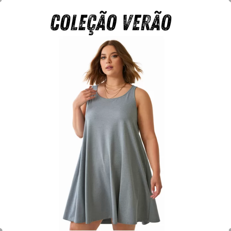 Kit Vestido Feminino Plus Size de Alcinha Soltinho
