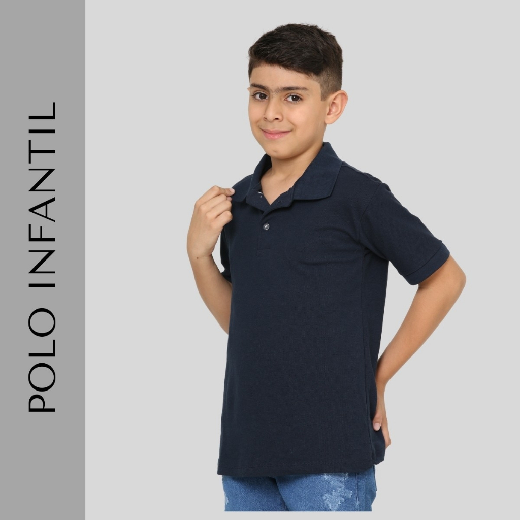 Kit 2 Camisa Polo Infantil Tecido Alta Qualidade