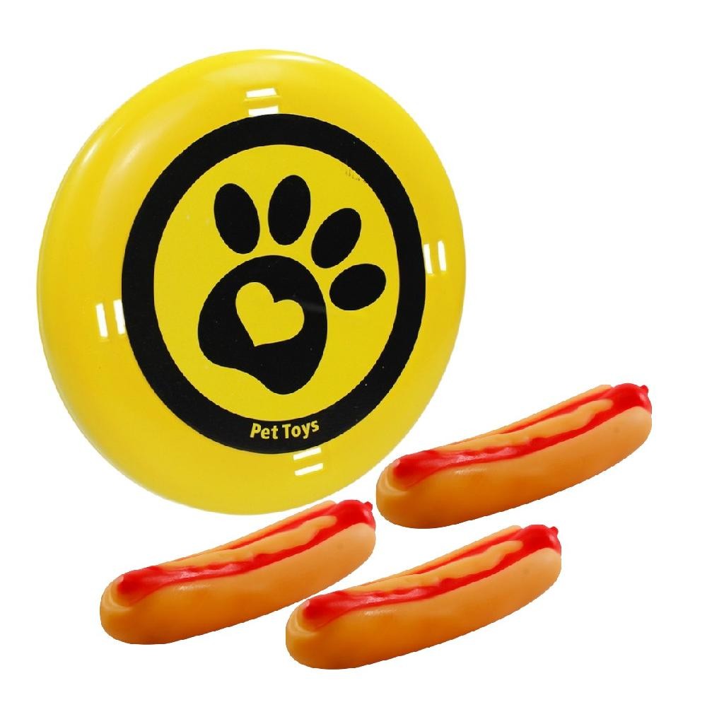 Frisbee Para Cachorro Com Mordedores Brinquedo Ao Ar Livre Passeio