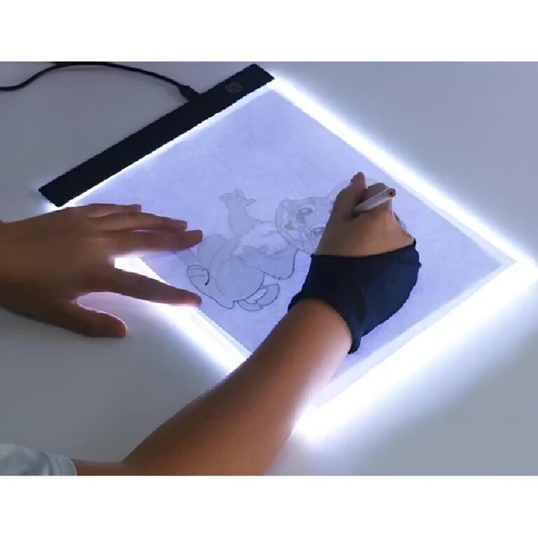 Mesa De Led Luz Branco Desenho Transposição A4 P