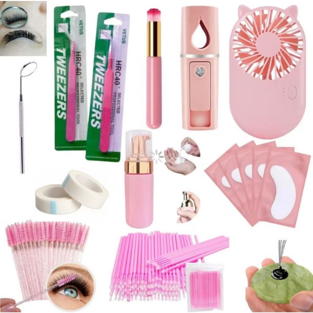 Kit Iniciante Extensão/ Alongamento Cilios Profissional Treino Cílios curso