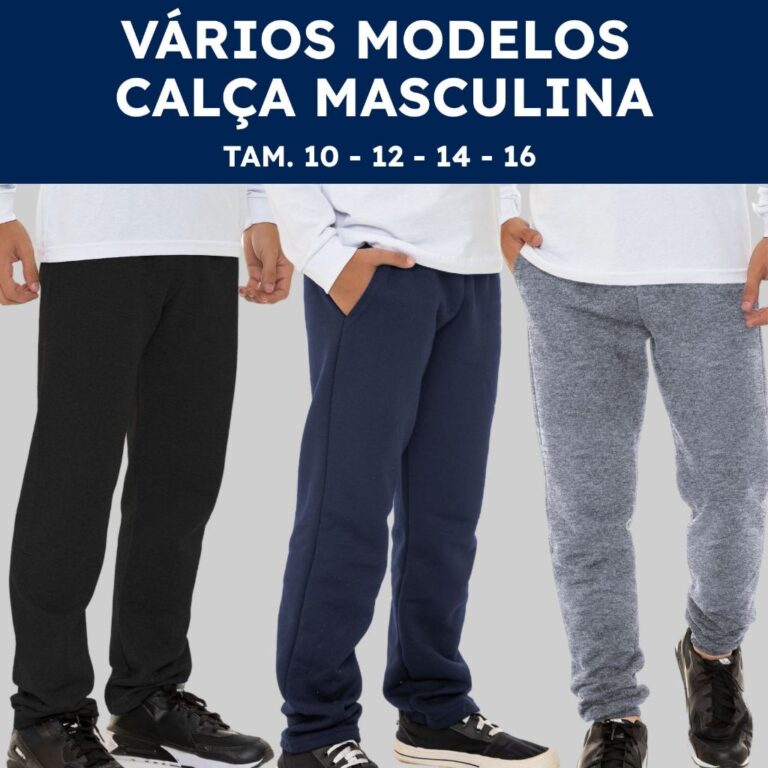 CALÇA JUVENIL 10 AO 16 VARIOS MODELOS MOLETOM PEL