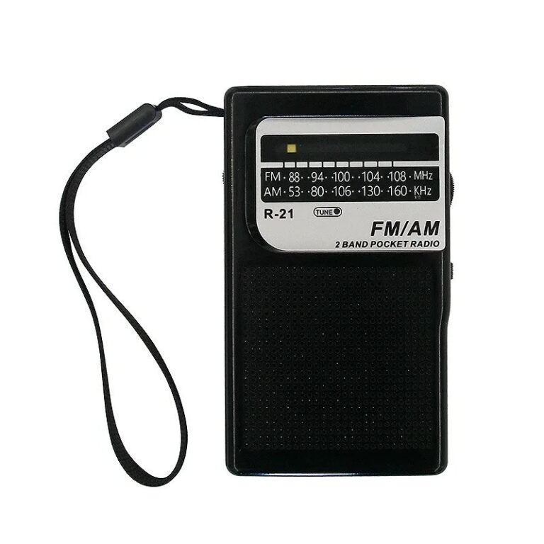 Rádio De Bolso Mini FM/AM/P2 de 2 Bandas Retrô V