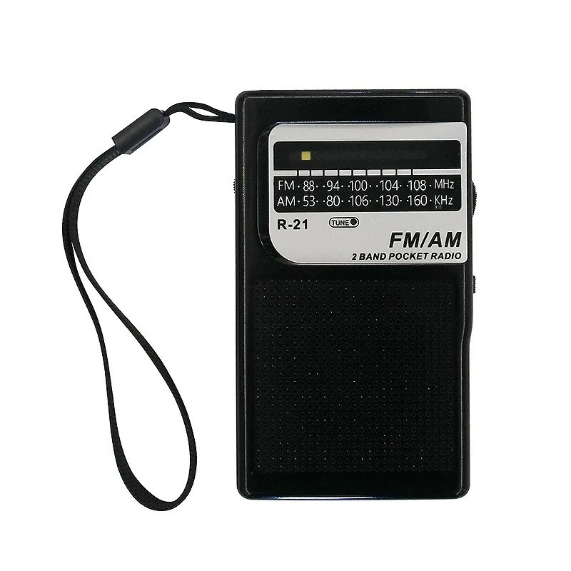 Rádio De Bolso Mini FM/AM/P2 de 2 Bandas Retrô Vertical Pocket Altomex Modelo AL-356