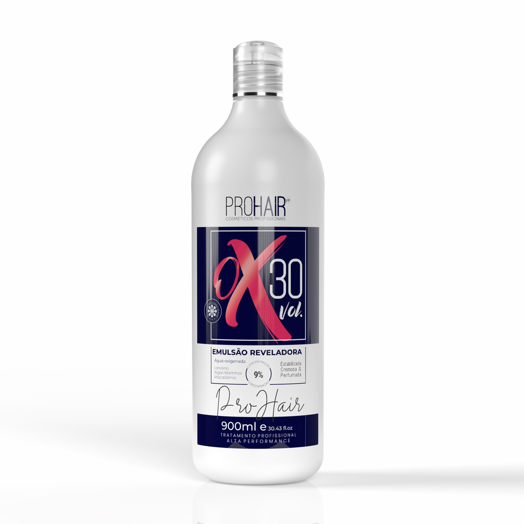 Água Oxigenada 900ml OX Cremosa Volume 30  Prohair