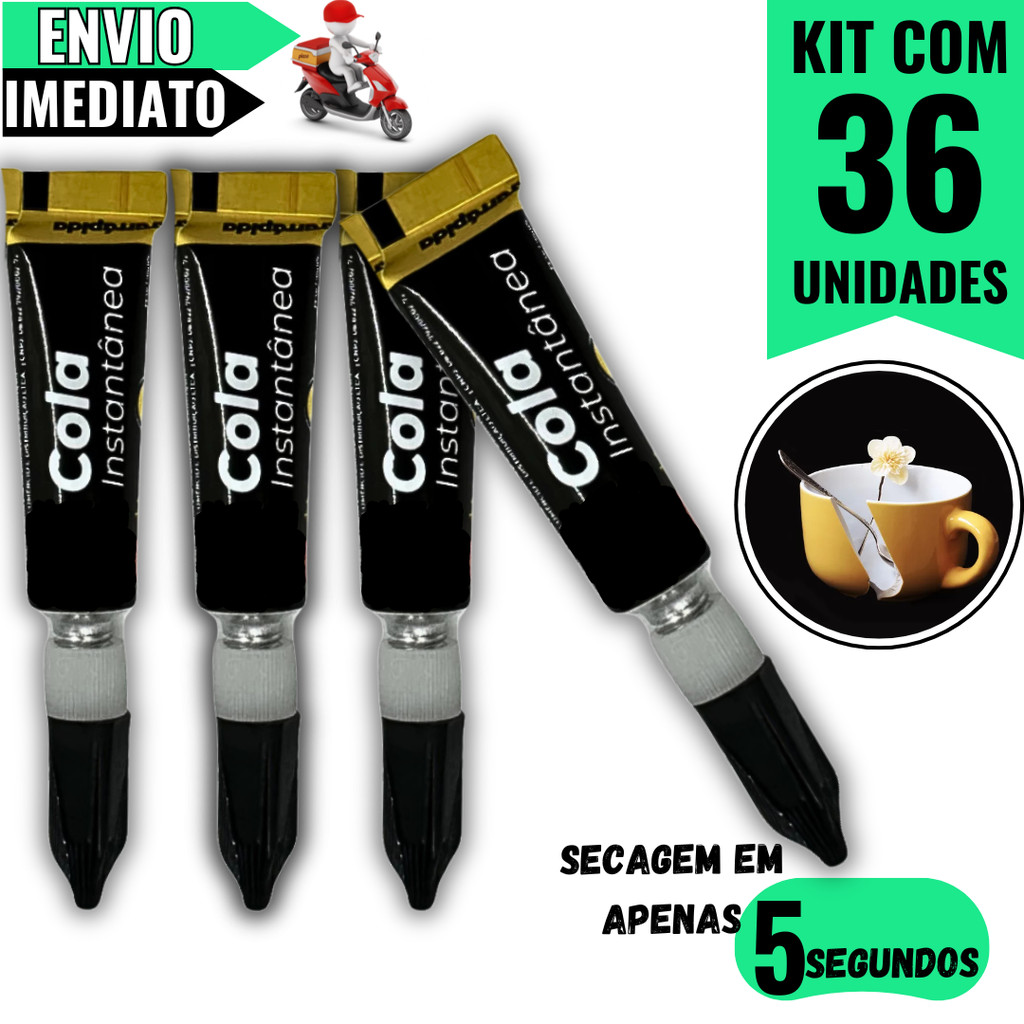 Kit 36 Colas Super Bond  Ideal para Artesãos, Manutenções e Uso Contínuo