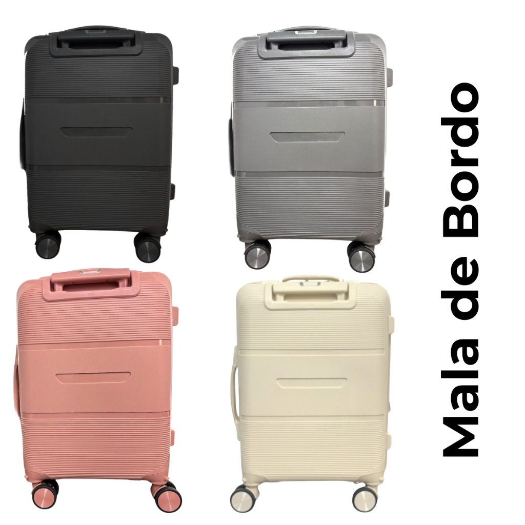 Mala De Viagem Bordo Abs Com Rodinhas 360 Graus Cadeado Flat – Sonatta