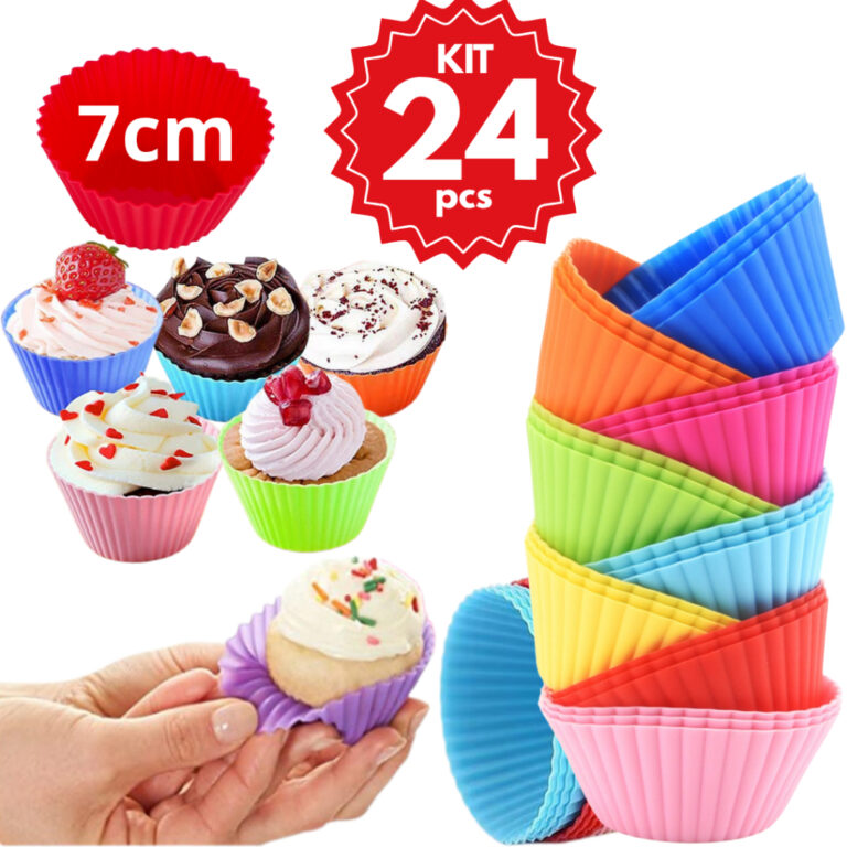 Kit Forminhas Silicone Formas Cupcake Brigadeiro M