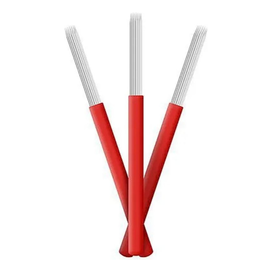 Kit 50 ou 100 Lâminas Circular 19R Flex 0,30mm Para Tebori Micropigmentação Anvisa