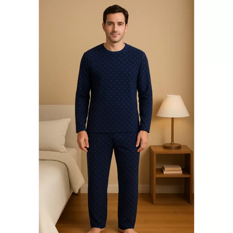 Pijama Masculino em Suede Manga Longa Super Confor
