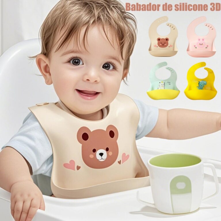 Babador De Silicone Com Pega Migalhas Gumy babador