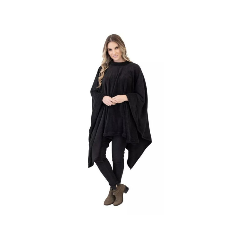 01 Poncho Manta Soft Plush Xale Microfibra Cobetor