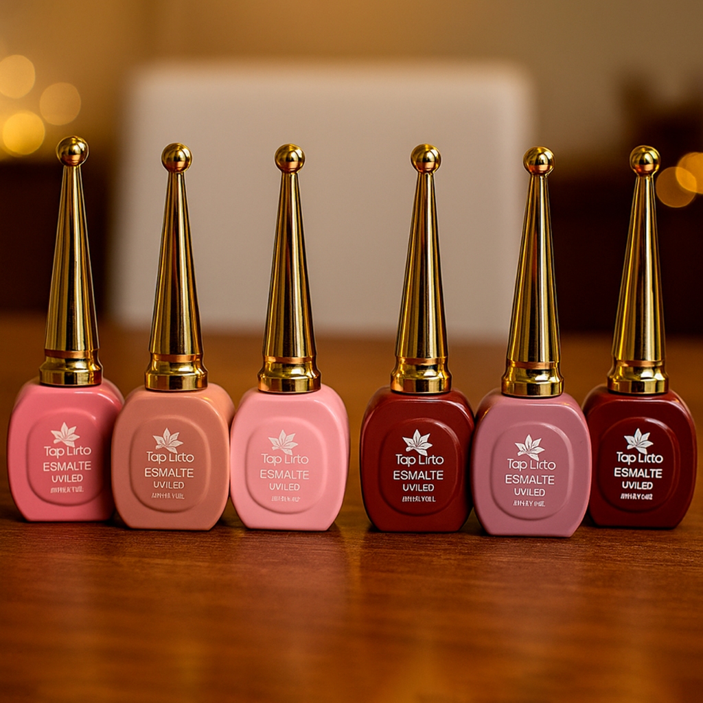 Kit 6 Esmalte Gel Led Uv Lirio Nail Gel Color Coat 18ml Uv/Led Cores Novas Vivas E Vibrantes