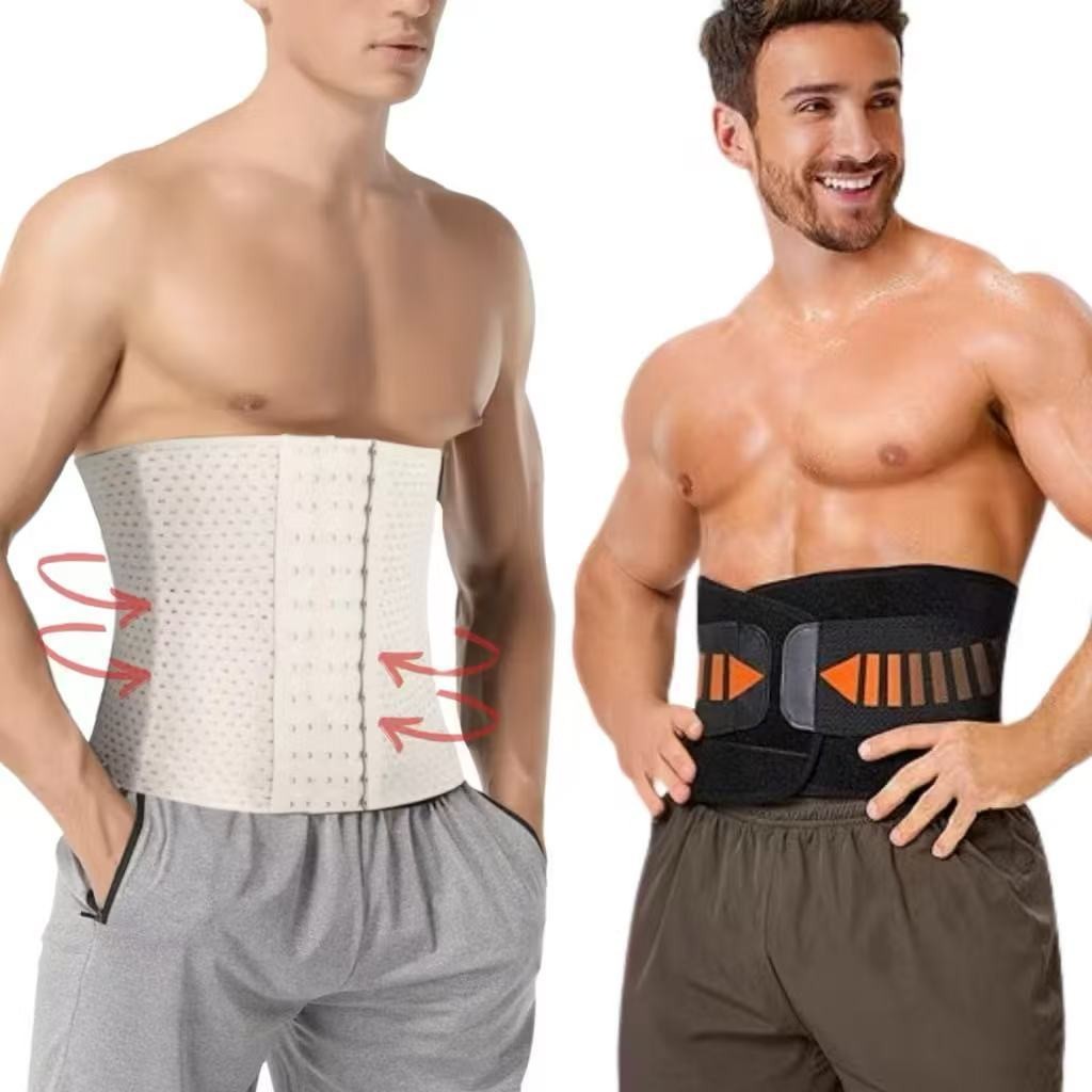 Cinta Modeladora Compressora Abdominal Masculina Elastique 6 Fechos Afina Cintura Diminui Medidas