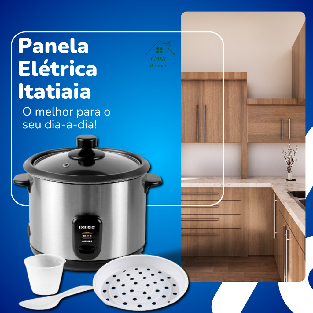 Panela de Arroz Elétrica Itatiaia Aço Inox 110v Ou 220v Moderna e Prática Aliada Para sua Cozinha