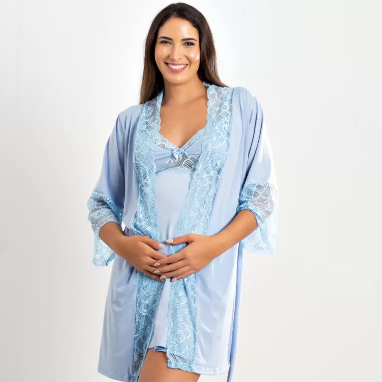 Kit Camisola Amamentação Com Click Frontal e Rob