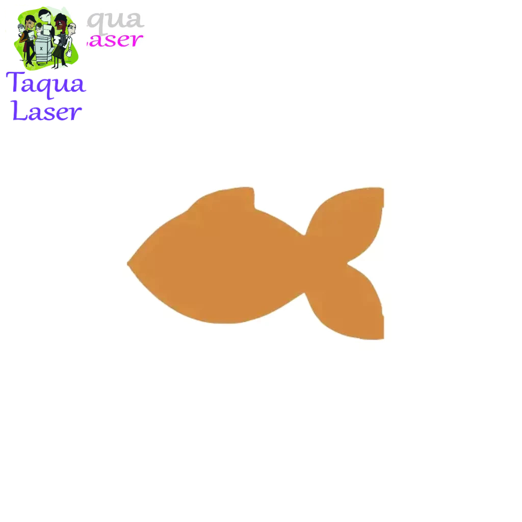 100 Apliques Peixe Recorte Em Mdf Cru