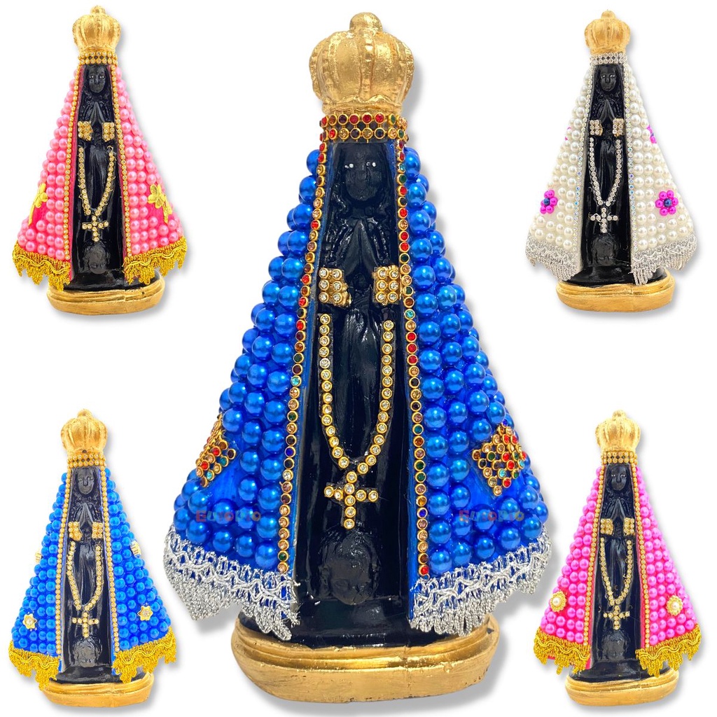 Imagem de Nossa Senhora Aparecida Manto Com Pérolas