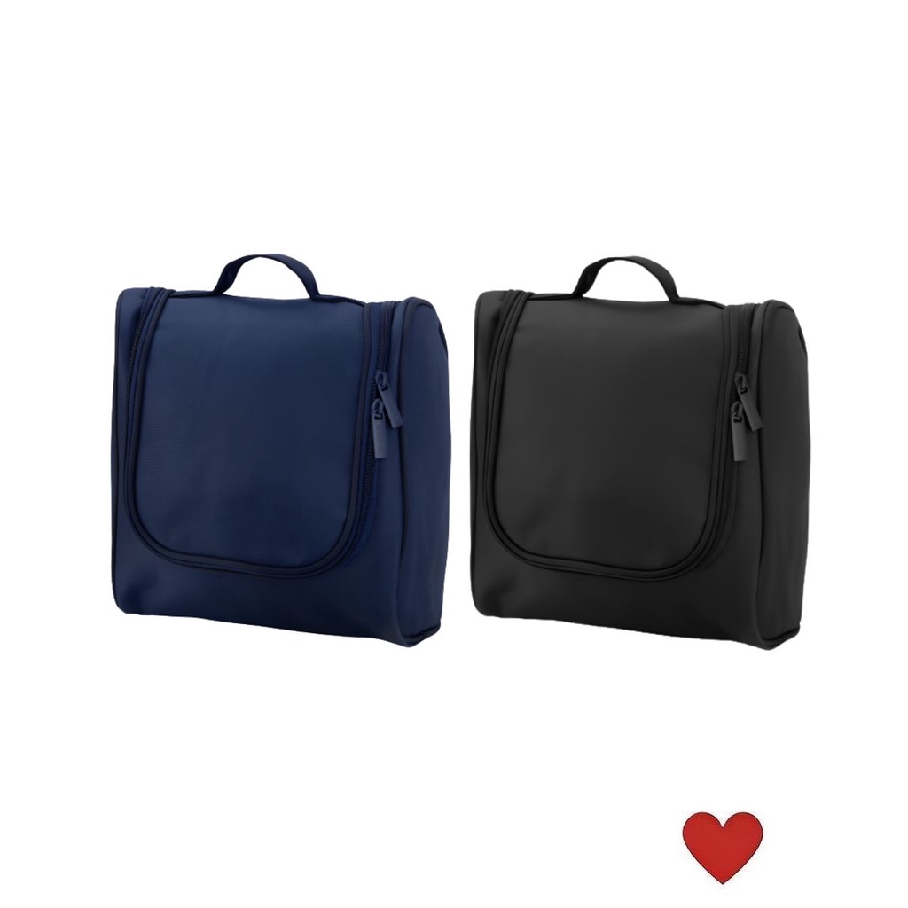 Necessaire Organizadora Impermeável c/ Divisórias Alça Zíper e Gancho Cabide Unissex