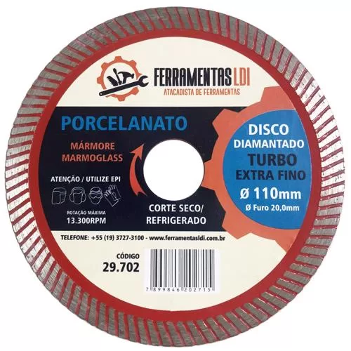 Disco Porcelanato De Esmerilhadeira 110mm 4.3/8 Ti