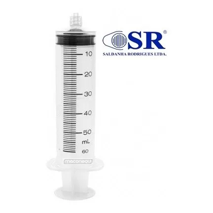 Seringa Hipodérmica 60 ml Luer Lock Sem Agulha (E