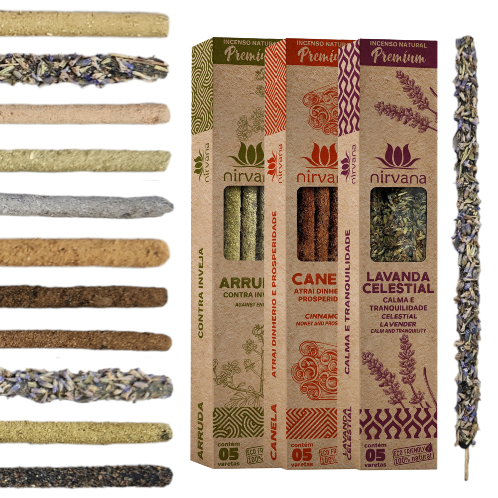 Incenso Nirvana Premium – 100% natural – Artesanal