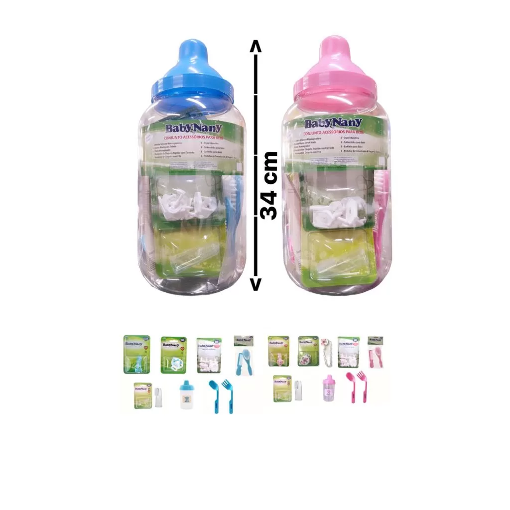 Kit Cuidados Higiênicos Bebe Escova Pente Protetor De Tomada Presente