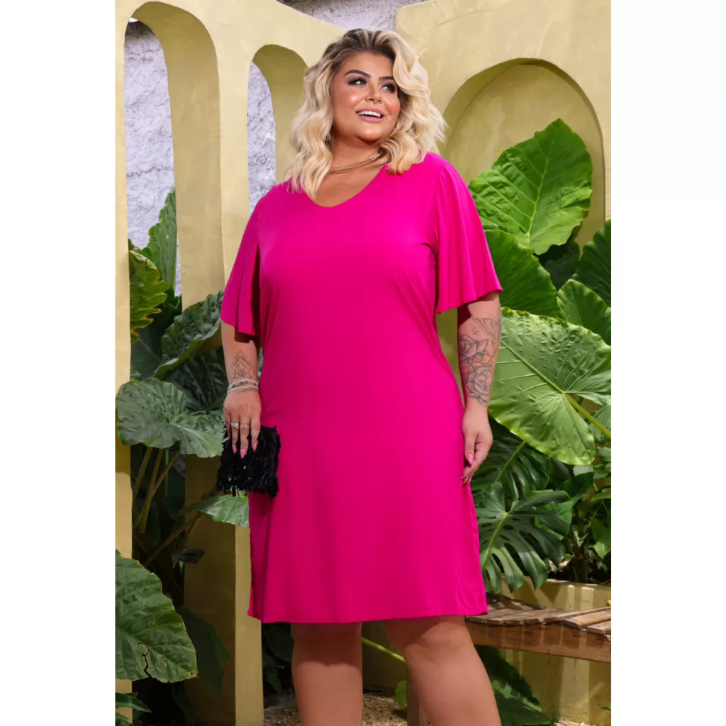 Vestido Midi Plus Size Mulher Elegante Duna G1 G2 G3 Tendencia Moda Evangélica