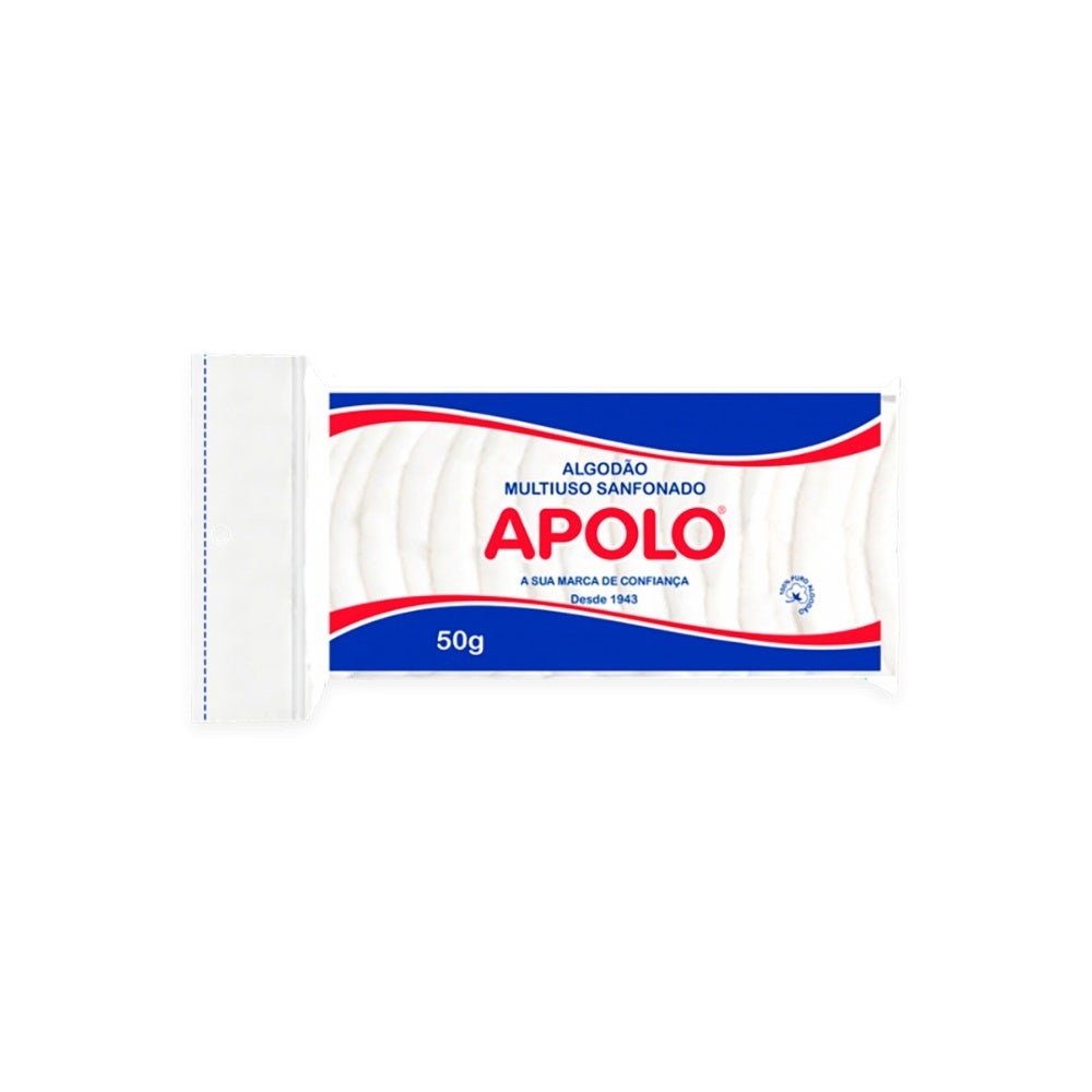 Algodão Apolo Multiuso Sanfonado Zip Lock 50g