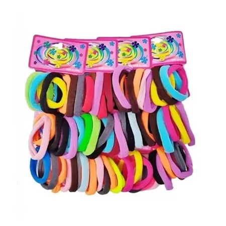 KiT 72 Elástico Rabico Para Cabelo Tipo Pacote &#