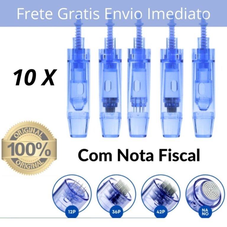 10 AGULHAS Dermapen 12, 36, 42 e Nano: Canetas 