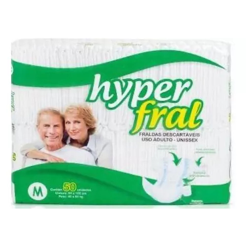 KIT 3 FRALDA GERIÁTRICA HYPERFRAL M/ 50 = 150 un