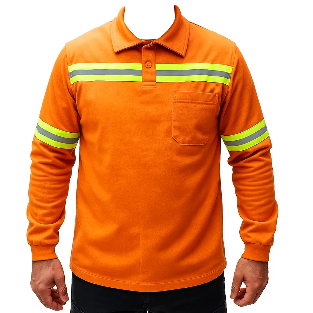 Camisa Brim Pesado com Faixa Refletiva Trabalho Profissional