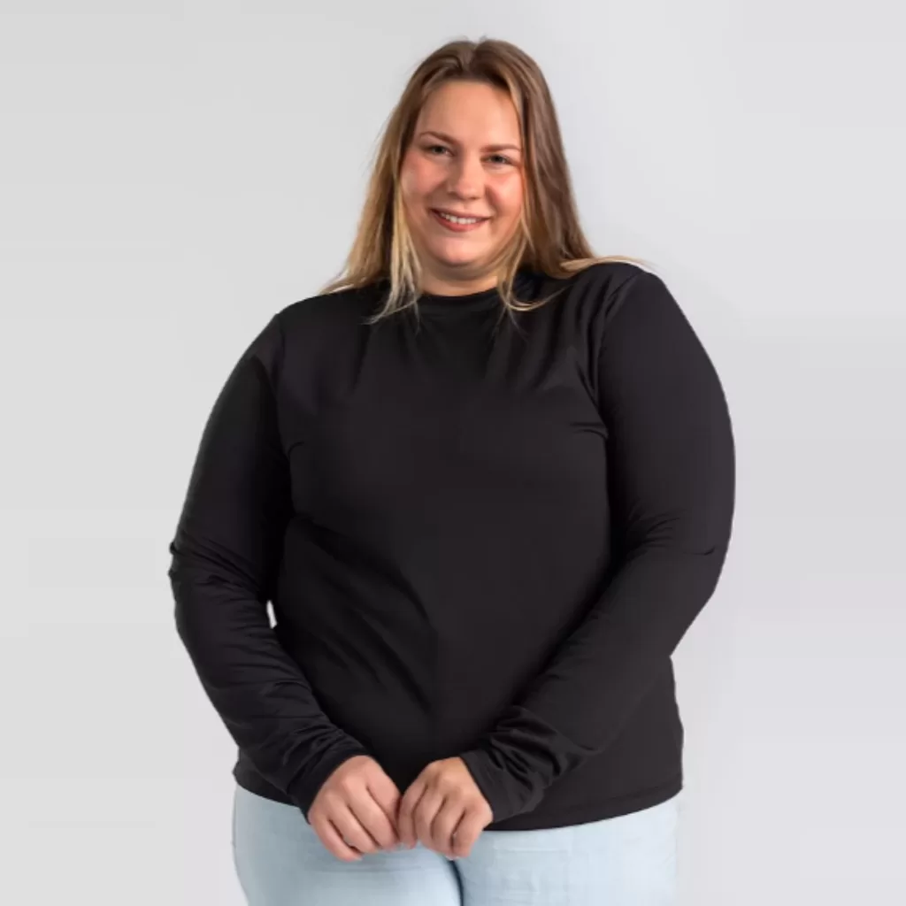 Camisa Térmica Feminina Plus Size Proteção Solar 50+ Várias Core sSegunda Pele Tamanhos Especiais Pl