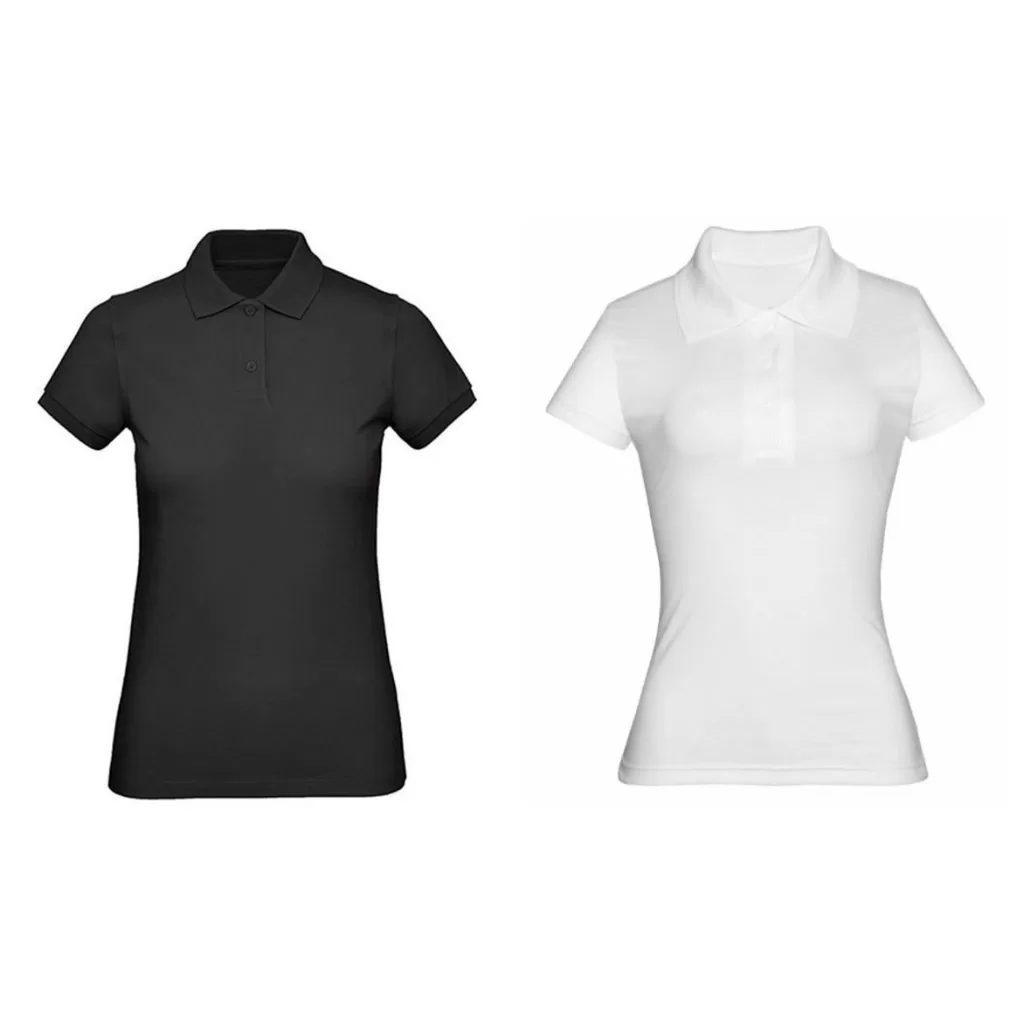 Kit 2 Camisas Polo Feminina Baby Look Piquet Poliéster