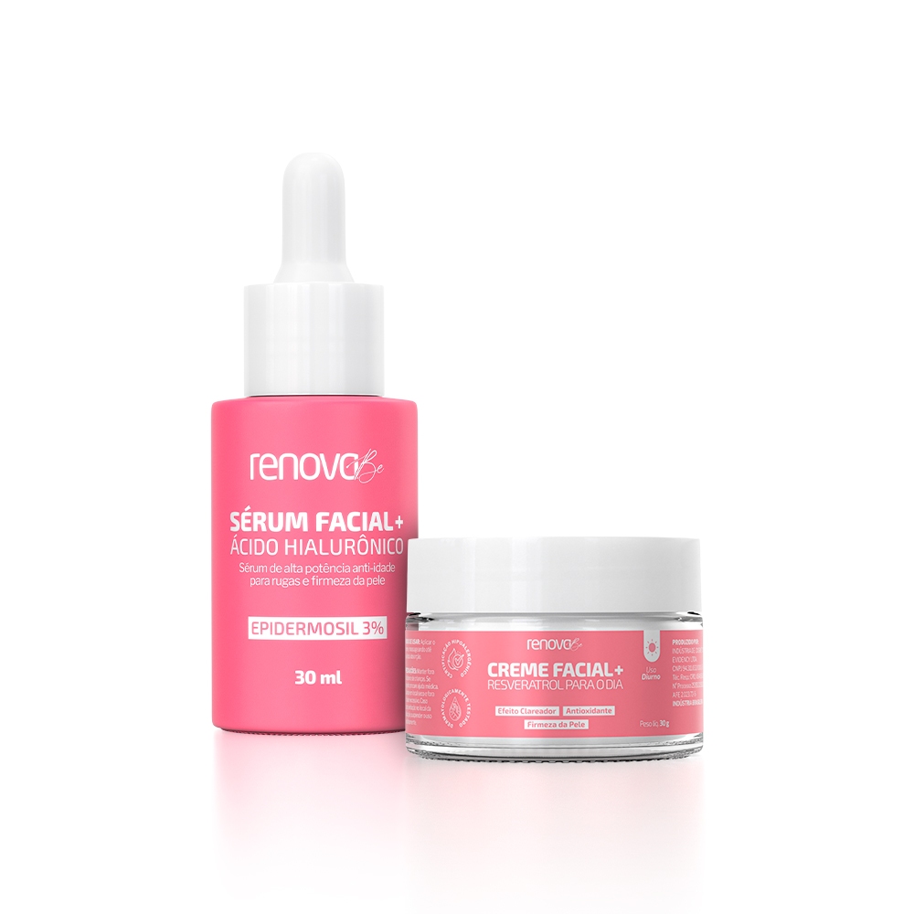Sérum Ácido Hialurônico + Creme Facial – Renova Be Original