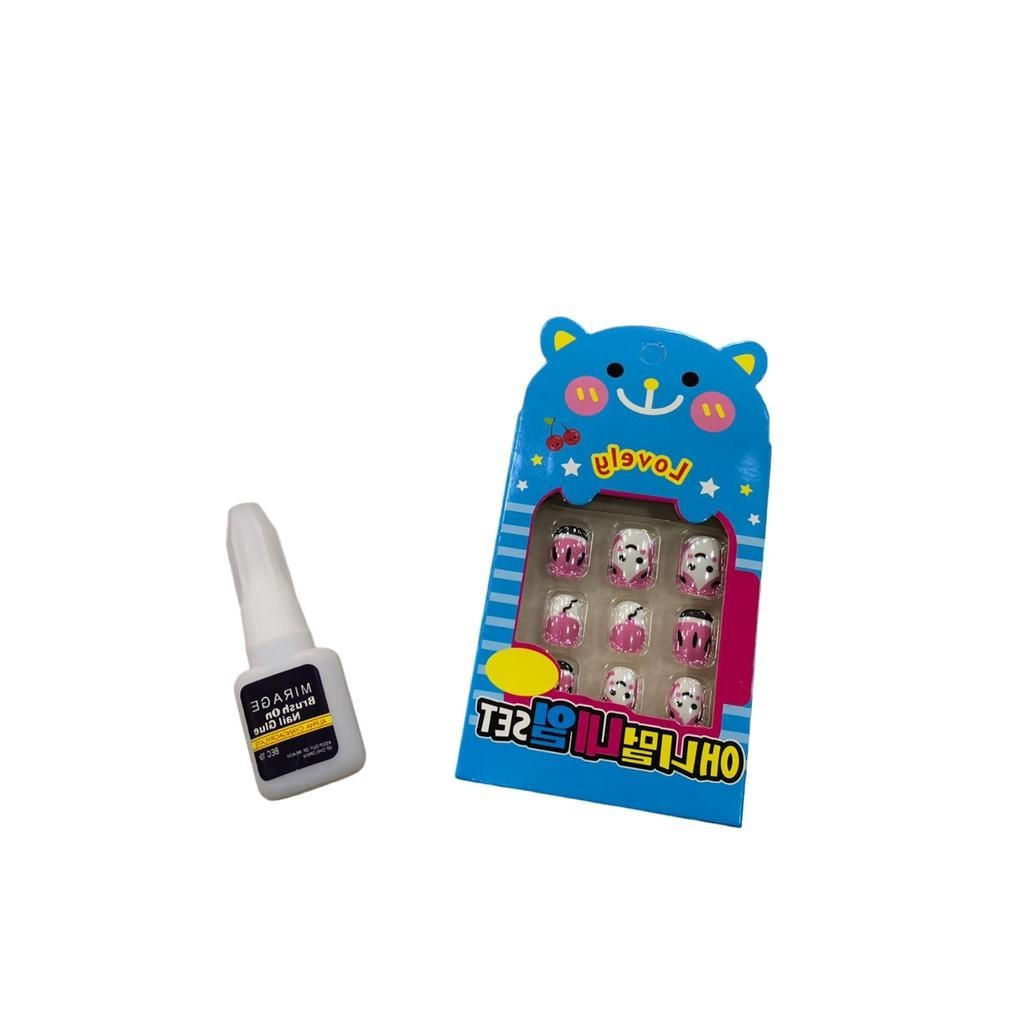 Kit Unha Postiça Infantil Ou Adulta + Cola de unha Postiça descartavel KES ENVIO ALEATTORIO