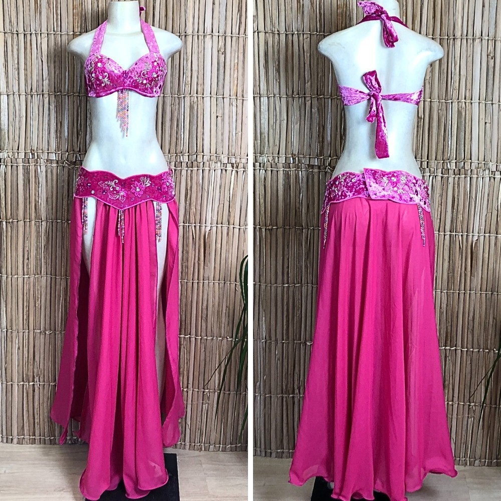 [Liquidação] Dança do Ventre Traje Bordado Completo Pronta Entrega -TPCL-732