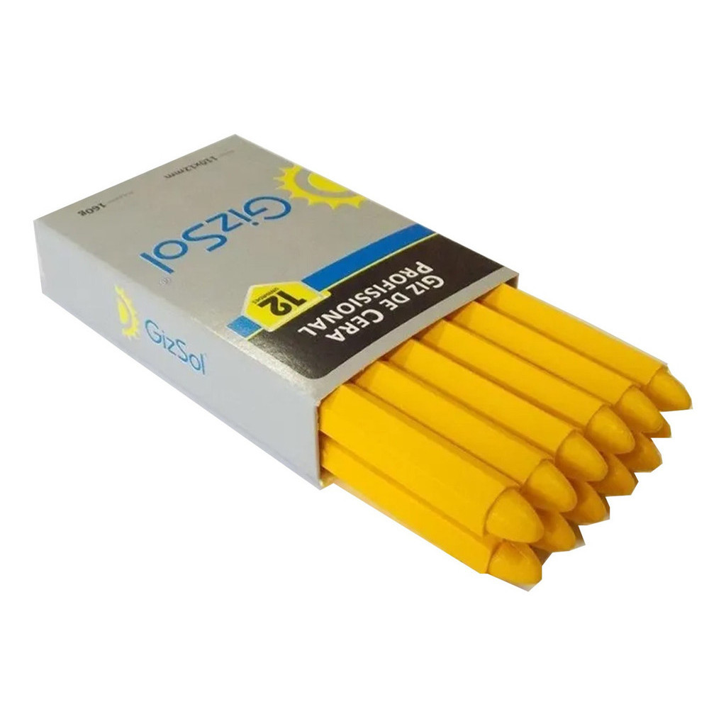 CAIXA COM 12 MARCADOR DE PNEU GIZ DE CERA PROFISSIONAL GIZ SOL DEMARCAÇÃO DE DEFEITOS