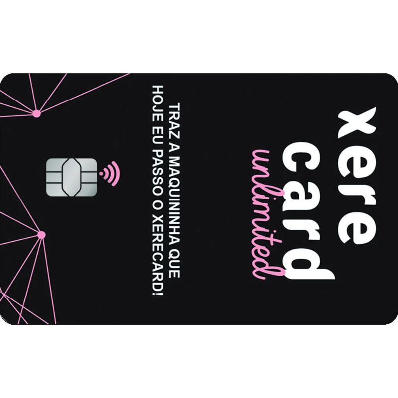 adesivo de cartão crédito débito Xere Card colorido Black pink