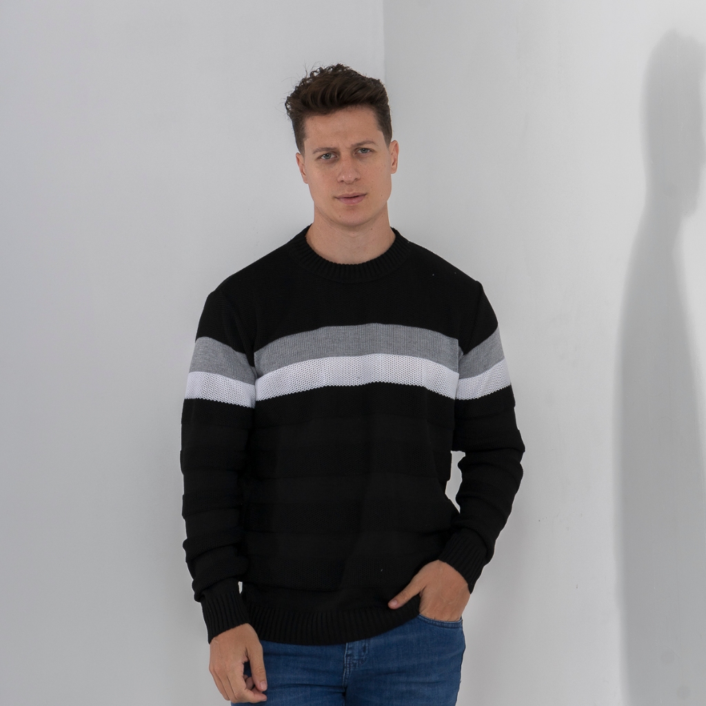 Suéter variado modelo sem marca masculino Premium padrão Passe o inverno com mais estilo elegância