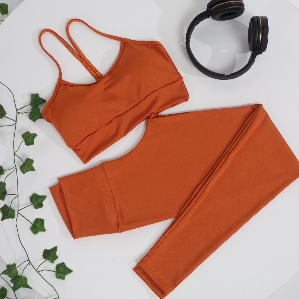 Conjunto Top e Legging Alcinha Nadadora Fitness Academia Treino