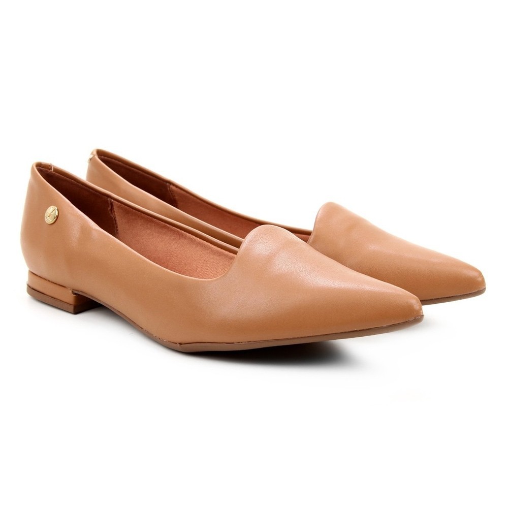 Sapatilha Vizzano Salto Baixo Bico Fino – Caramelo