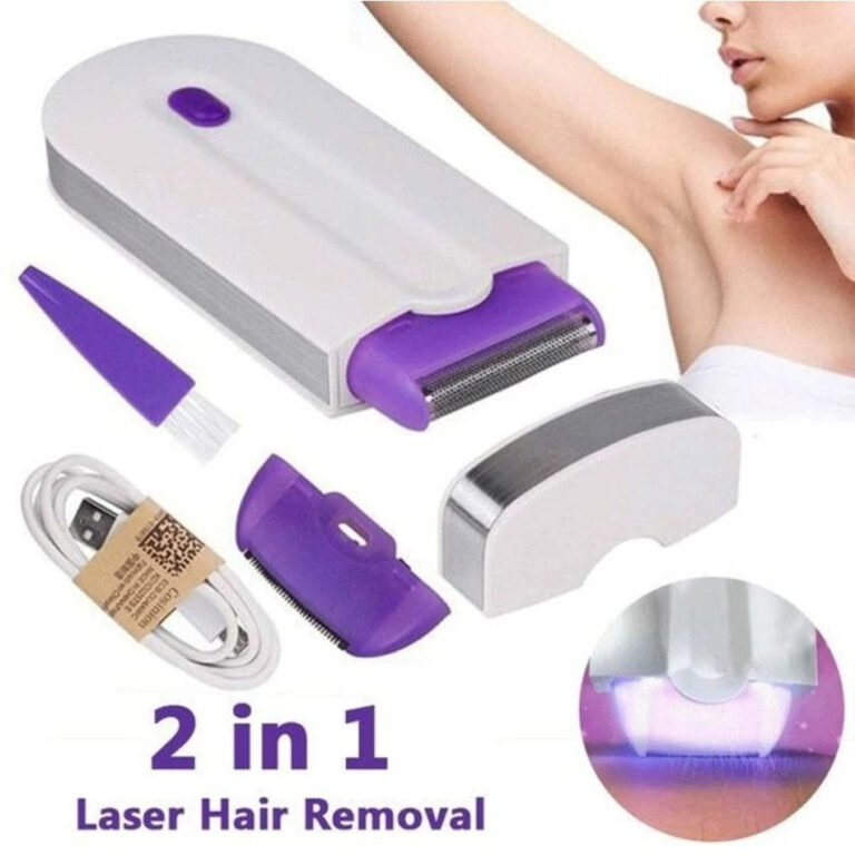 Depilador Laser Recarregável Indolor Branco/roxo 